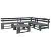 Image de vidaXL - 4-delige - Loungeset - pallet - hout - grijs