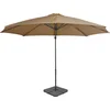 Image de vidaXL - Parasol - met - draagbare - voet - taupe