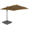 Image de vidaXL - Parasol - met - draagbare - voet - taupe