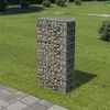 Image de vidaXL - Schanskorfmuur - met - deksels - 50x20x100 - cm - gegalvaniseerd - staal