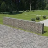 Image de vidaXL - Schanskorfmuur - met - deksels - 600x30x100 - cm - gegalvaniseerd - staal