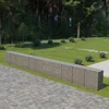 Image de vidaXL - Schanskorfmuur - met - deksels - 900x50x100 - cm - gegalvaniseerd - staal