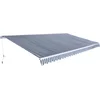 Image de vidaXL - Luifel - handmatig - uittrekbaar - 600 - cm - blauw/wit