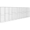 Image de vidaXL - Schanskorfmuur - met - deksel - 600x50x200 - cm - gegalvaniseerd - staal
