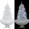 Image de vidaXL - Kerstboom - sneeuwend - met - paraplubasis - 170 - cm - wit