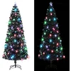 Image de vidaXL - Voorverlichte - kerstboom - met - standaard - en - LED - 240 - cm - glasvezel