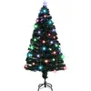 Image de vidaXL - Voorverlichte - kerstboom - met - standaard - en - LED - 150 - cm - glasvezel