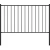 Image de vidaXL - Hekpaneel - met - palen - 1,7x1,25 - m - gepoedercoat - staal - zwart
