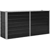 Image de vidaXL - Plantenbak - verhoogd - 160x40x77 - cm - gegalvaniseerd - staal - antraciet
