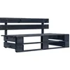 Image de vidaXL - Tuinbank - pallet - hout - zwart