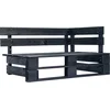 Image de vidaXL - Tuinhoekbank - pallet - hout - zwart