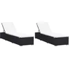 Image de vidaXL - Ligbedden - met - kussens - 2 - st - poly - rattan - zwart