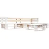 Image de vidaXL - 4-delige - Loungeset - pallet - hout - wit