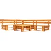 Image de vidaXL - 4-delige - Loungeset - pallet - hout - honingbruin