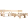 Image de vidaXL - 4-delige - Loungeset - pallet - hout - naturel