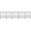 Image de vidaXL - Tuinhek - met - speerpunt - staal - 892,5x200 - cm - zwart