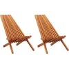Image de vidaXL - Loungestoelen - inklapbaar - 2 - st - massief - acaciahout