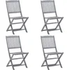 Image de vidaXL - Klapstoelen - 4 - stuks - van - massief - acaciahout