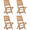Image de vidaXL - Tuinstoelen - inklapbaar - 4 - st - massief - acaciahout
