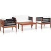 Image de vidaXL - 4-delige - Loungeset - massief - acaciahout