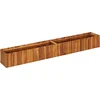 Image de vidaXL - Plantenbak - verhoogd - 200x30x25 - cm - massief - acaciahout