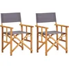 Image de vidaXL - Regisseursstoelen - 2 - st - massief - acaciahout