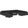 Image de vidaXL - 12-delige - Loungeset - met - kussens - poly - rattan - zwart