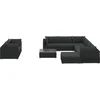 Image de vidaXL - 10-delige - Loungeset - met - kussens - poly - rattan - zwart