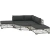 Image de vidaXL - 6-delige - Loungeset - met - kussens - poly - rattan - grijs