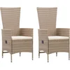 Image de vidaXL - Tuinstoelen - 2 - st - met - kussens - poly - rattan - beige