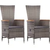 Image de vidaXL - Tuinstoelen - 2 - st - met - kussens - poly - rattan - grijs