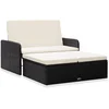 Image de vidaXL - 2-delige - Loungeset - met - kussens - poly - rattan - zwart