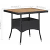 Image de vidaXL - Tuintafel - poly - rattan - en - massief - acaciahout - zwart