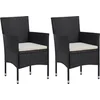Image de vidaXL - Tuinstoelen - 2 - st - poly - rattan - zwart