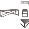 Image de vidaXL - Tuinbank - 120 - cm - poly - rattan - grijs