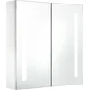 Image de vidaXL - Badkamerkast - met - spiegel - en - LED - 60x14x62 - cm