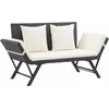 Image de vidaXL - Tuinbank - met - kussens - 176 - cm - poly - rattan - zwart