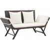 Image de vidaXL - Tuinbank - met - kussens - 176 - cm - poly - rattan - bruin
