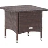Image de vidaXL - Theetafel - 50x50x47 - cm - poly - rattan - bruin