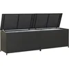 Image de vidaXL - Tuinbox - 200x50x60 - cm - poly - rattan - zwart