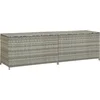 Image de vidaXL - Tuinbox - 200x50x60 - cm - poly - rattan - grijs