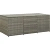 Image de vidaXL - Tuinbox - 180x90x70 - cm - poly - rattan - grijs