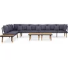 Image de vidaXL - Loungeset - 8-zits - met - kussens - massief - acaciahout