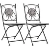 Image de vidaXL - Bistrostoelen - mozaïek - 2 - st - grijs