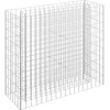 Image de vidaXL - Gabion - plantenbak - verhoogd - 90x30x90 - cm - gegalvaniseerd - staal