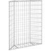 Image de vidaXL - Gabion - plantenbak - trapezium - 80x20x100 - cm - gegalvaniseerd - staal