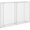 Image de vidaXL - Gabion - plantenbak - trapezium - 150x20x100 - cm - gegalvaniseerd - staal