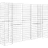 Image de vidaXL - Gabion - plantenbak - H-vormig - 260x40x200 - cm - staaldraad