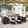 Image de vidaXL - 9-delige - Tuinset - met - kussens - poly - rattan - grijs