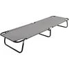 Image de vidaXL - Ligbed - inklapbaar - staal - grijs
